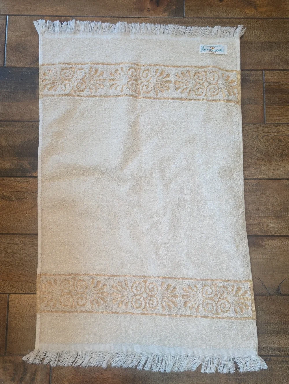 Cannon VTG Monticello Santa Cruz Bath Towels Hand Towel Pink Green Gold